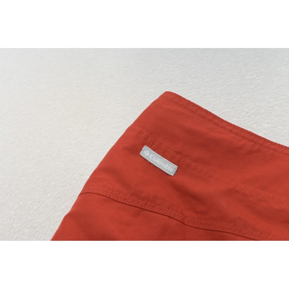 Columbia Board Shorts Mens 42 Red Omni-Shade Cargo Swim Trunks Excellent
